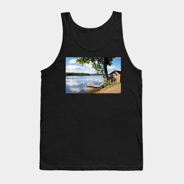 early morning  Over Lake Rice in Ontario Canada Tank Top by Carlosr1946